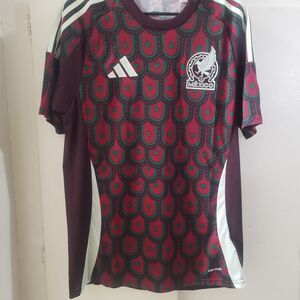 IP6377 $100 Men’s Large adidas Mexico 24 Home Soccer Football Jersey Slim Fit